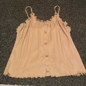 cropped spaghetti strap